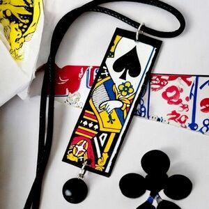 Playing Card Spade Pendant